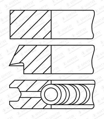 Piston Ring Kit - 08-451500-00 GOETZE ENGINE