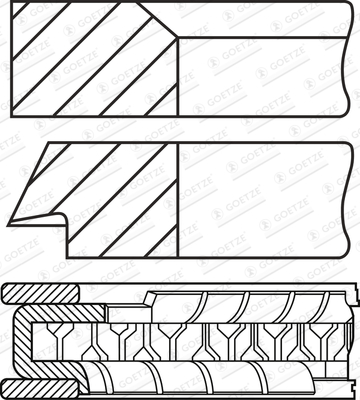 Piston Ring Kit - 08-451600-00 GOETZE ENGINE