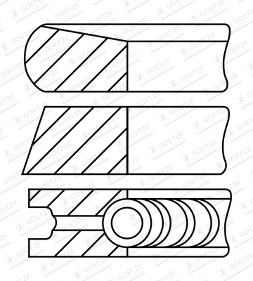 Piston Ring Kit - 08-452007-00 GOETZE ENGINE