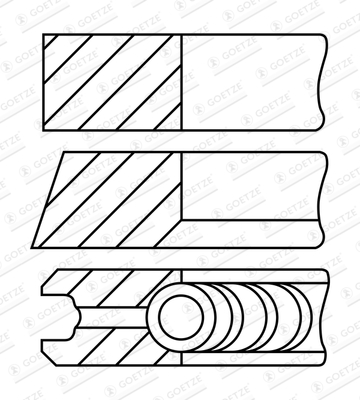 Kit fasce elastiche - 08-452300-00 GOETZE ENGINE