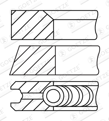 Kit fasce elastiche - 08-452907-00 GOETZE ENGINE