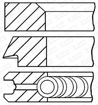 Piston Ring Kit - 08-453000-00 GOETZE ENGINE