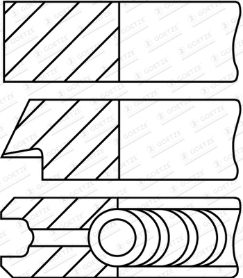 Piston Ring Kit - 08-453007-00 GOETZE ENGINE