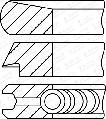 Комплект поршневых колец - 08-453100-00 GOETZE ENGINE