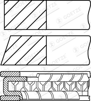 Piston Ring Kit - 08-453500-00 GOETZE ENGINE