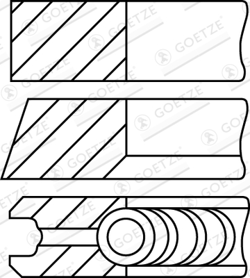 Kit fasce elastiche - 08-453600-00 GOETZE ENGINE