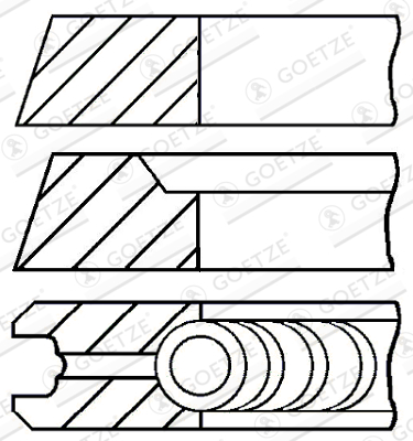 Piston Ring Kit - 08-501807-00 GOETZE ENGINE