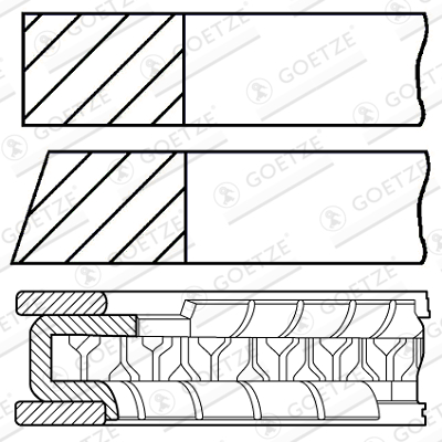 Piston Ring Kit - 08-521500-00 GOETZE ENGINE