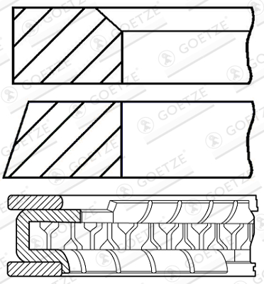 Piston Ring Kit - 08-785506-00 GOETZE ENGINE
