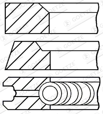 Piston Ring Kit - 08-849000-00 GOETZE ENGINE