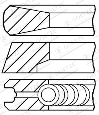 Piston Ring Kit - 08-854700-00 GOETZE ENGINE