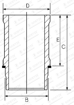 Cylinder Sleeve - 14-636600-00 GOETZE ENGINE
