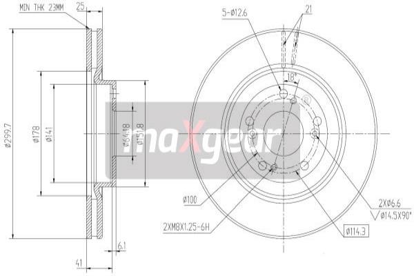 Brake Disc - 19-2301 MAXGEAR
