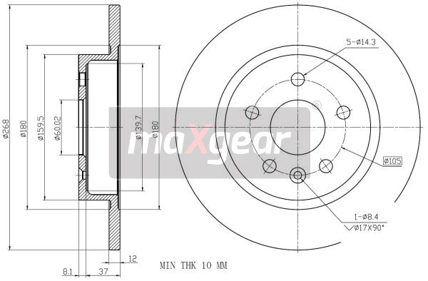 Discofreno - 19-2333 MAXGEAR