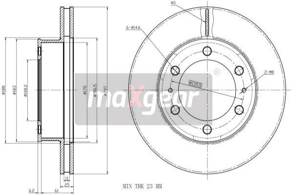 Тормозной диск - 19-2350 MAXGEAR