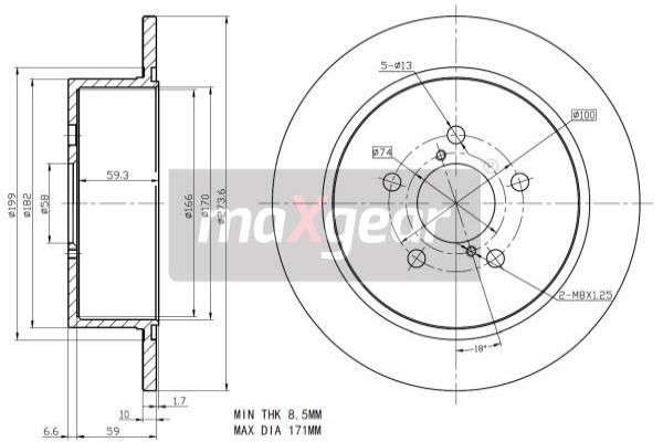 Тормозной диск - 19-2356 MAXGEAR