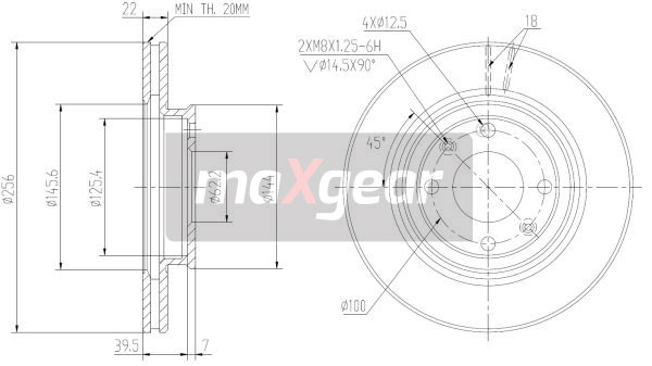 Тормозной диск - 19-2376MAX MAXGEAR