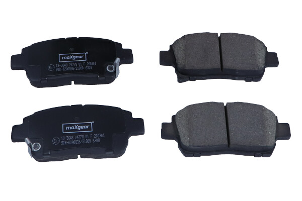 Комплект тормозных колодок, дисковый тормоз - 19-3648 MAXGEAR