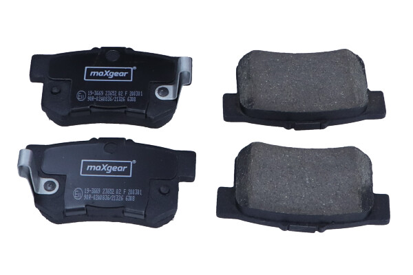 Комплект тормозных колодок, дисковый тормоз - 19-3669 MAXGEAR