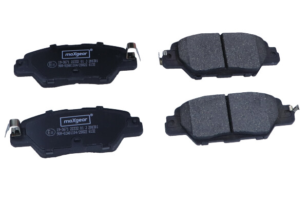 Комплект тормозных колодок, дисковый тормоз - 19-3671 MAXGEAR