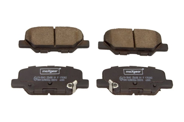 Комплект тормозных колодок, дисковый тормоз - 19-3043 MAXGEAR