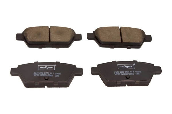 Комплект тормозных колодок, дисковый тормоз - 19-2992 MAXGEAR
