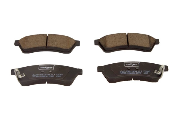 Brake Pad Set, disc brake - 19-2908 MAXGEAR