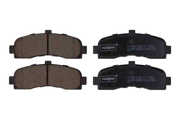 Brake Pad Set, disc brake - 19-0893 MAXGEAR