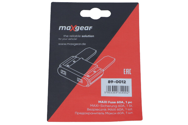 Предохранитель - 89-0012 MAXGEAR
