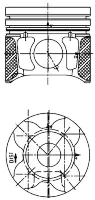 Pistone - 40179610 KOLBENSCHMIDT