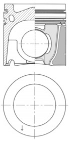 Piston - 41088600 KOLBENSCHMIDT