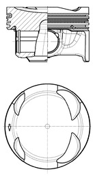 Piston - 41108600 KOLBENSCHMIDT