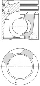 Piston - 41657600 KOLBENSCHMIDT