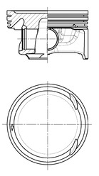 stūmoklis - 41487600 KOLBENSCHMIDT