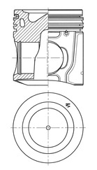 Piston - 41806600 KOLBENSCHMIDT