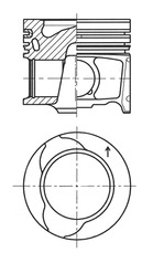 Piston - 41812600 KOLBENSCHMIDT