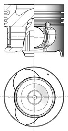 Pistone - 41813600 KOLBENSCHMIDT