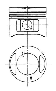 Pistone - 94910700 KOLBENSCHMIDT