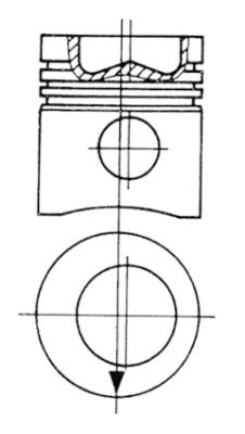 Pistone - 93445700 KOLBENSCHMIDT