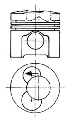 Pistone - 93472600 KOLBENSCHMIDT