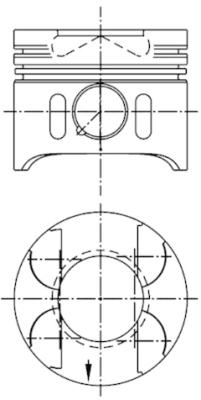 stūmoklis - 97482600 KOLBENSCHMIDT