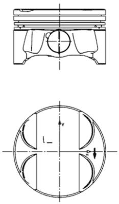 Piston - 40085600 KOLBENSCHMIDT