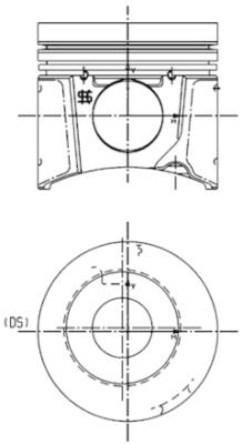 Piston - 99801600 KOLBENSCHMIDT