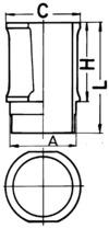 cilindro įvorė - 89301110 KOLBENSCHMIDT