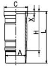 cilindro įvorė - 89916110 KOLBENSCHMIDT