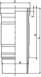 Cylinder Sleeve - 89901110 KOLBENSCHMIDT