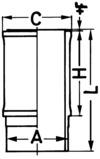 cilindro įvorė - 89844110 KOLBENSCHMIDT