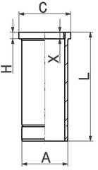 Cylinder Sleeve - 89920110 KOLBENSCHMIDT