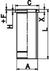 cilindro įvorė - 89846110 KOLBENSCHMIDT