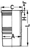 cilindro įvorė - 89390110 KOLBENSCHMIDT